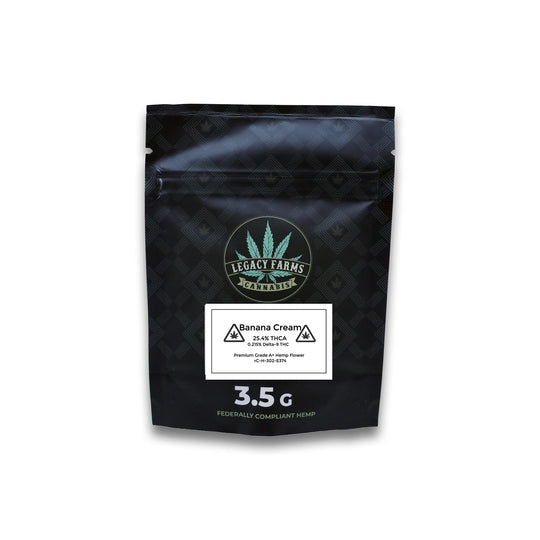 Banana Cream Legacy Farms Grade A THCa Flower Flower The Hemp Farmacy Eighth Buy THCA flower online
Premium THCA flower
THCA flower for sale
Shop THCA products
Legal THCA flower