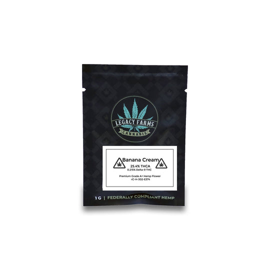 Banana Cream Legacy Farms Grade A THCa Flower Flower The Hemp Farmacy Gram Buy THCA flower online
Premium THCA flower
THCA flower for sale
Shop THCA products
Legal THCA flower