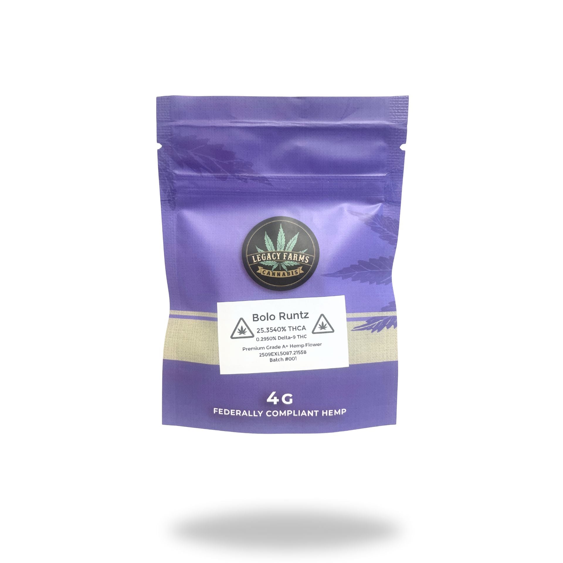 Bolo Runtz Legacy Farms Harvest Collection Flower The Hemp Farmacy 4 Grams