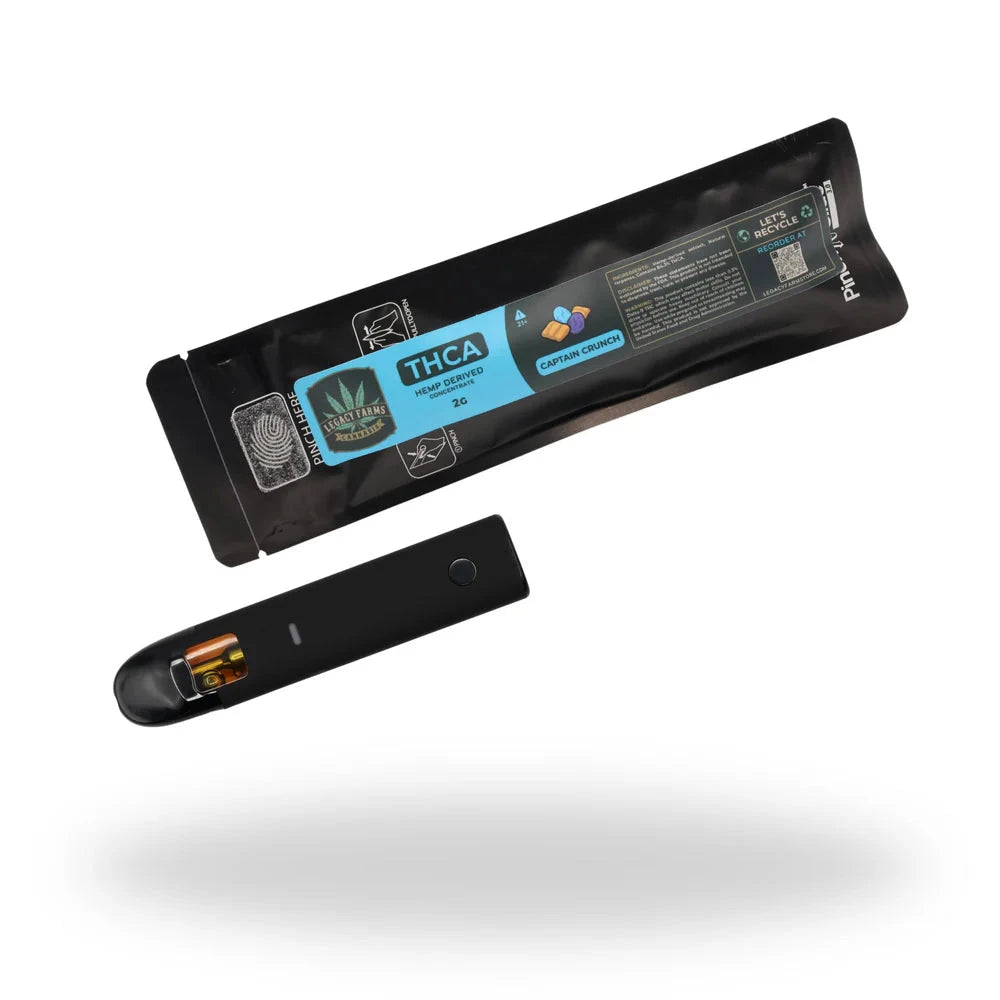 Captain Crunch Legacy Farms THCa Disposable Vape Smokeable The Hemp Farmacy