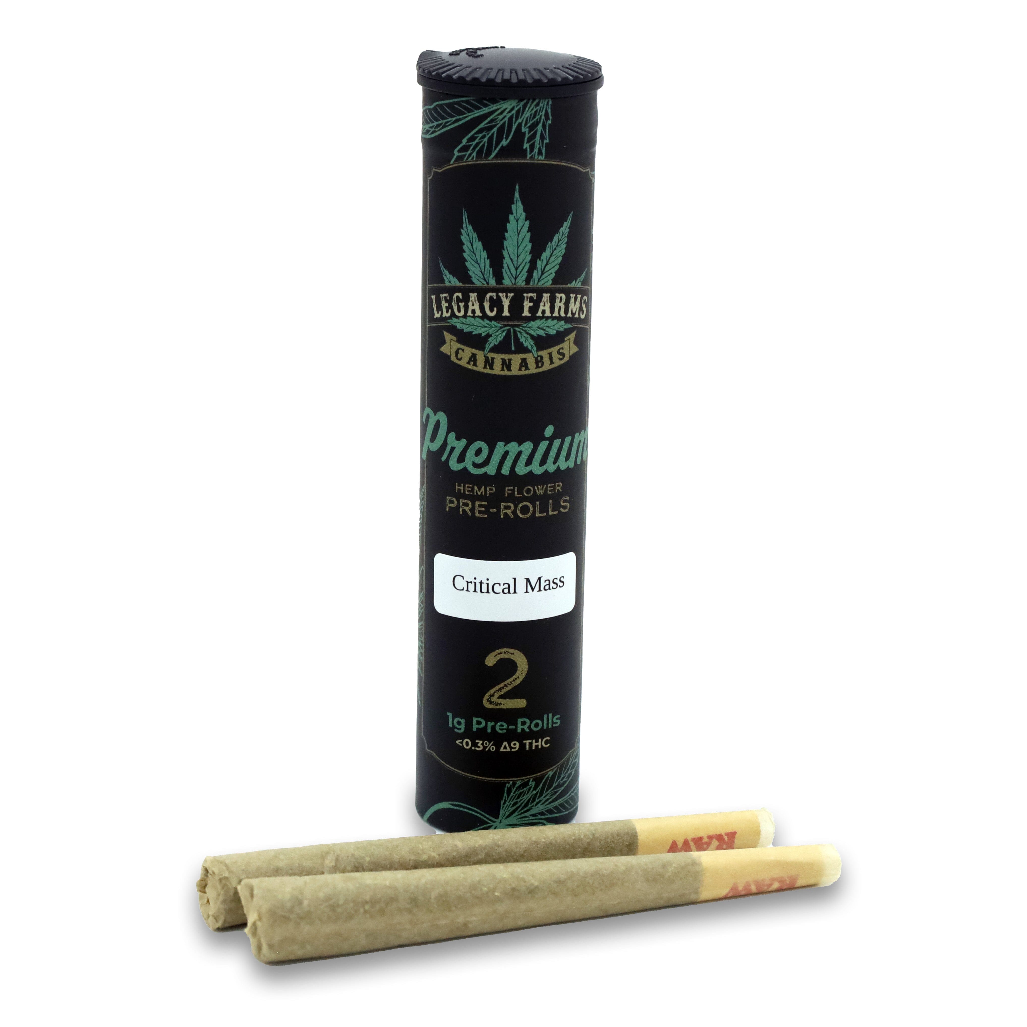 Critical Mass Legacy Farms Grade A CBD Flower Flower The Hemp Farmacy 2 Pack Pre-Rolls