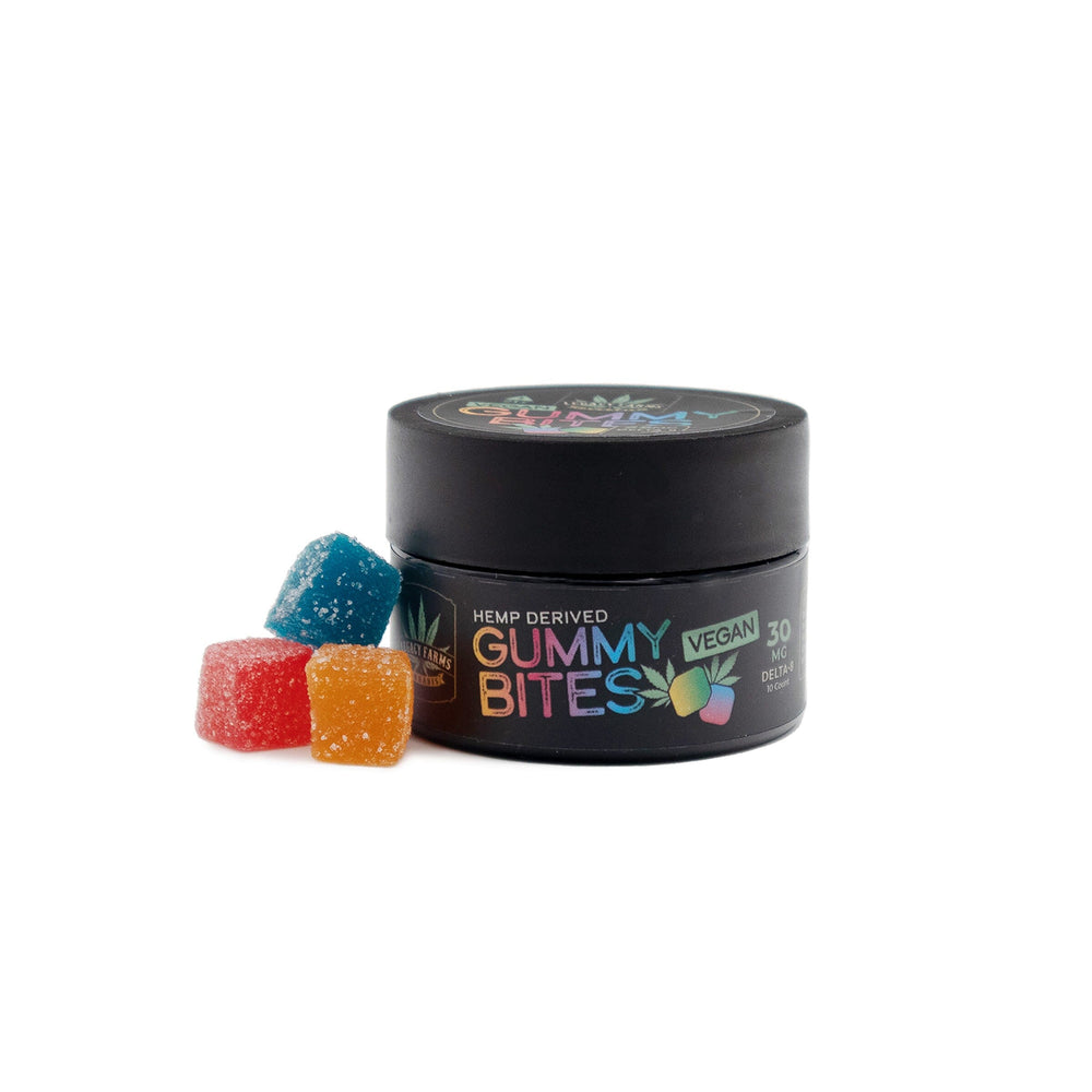 Delta 8 Vegan Gummy Bites 30 MG Edible Legacy Farm's 10 Count