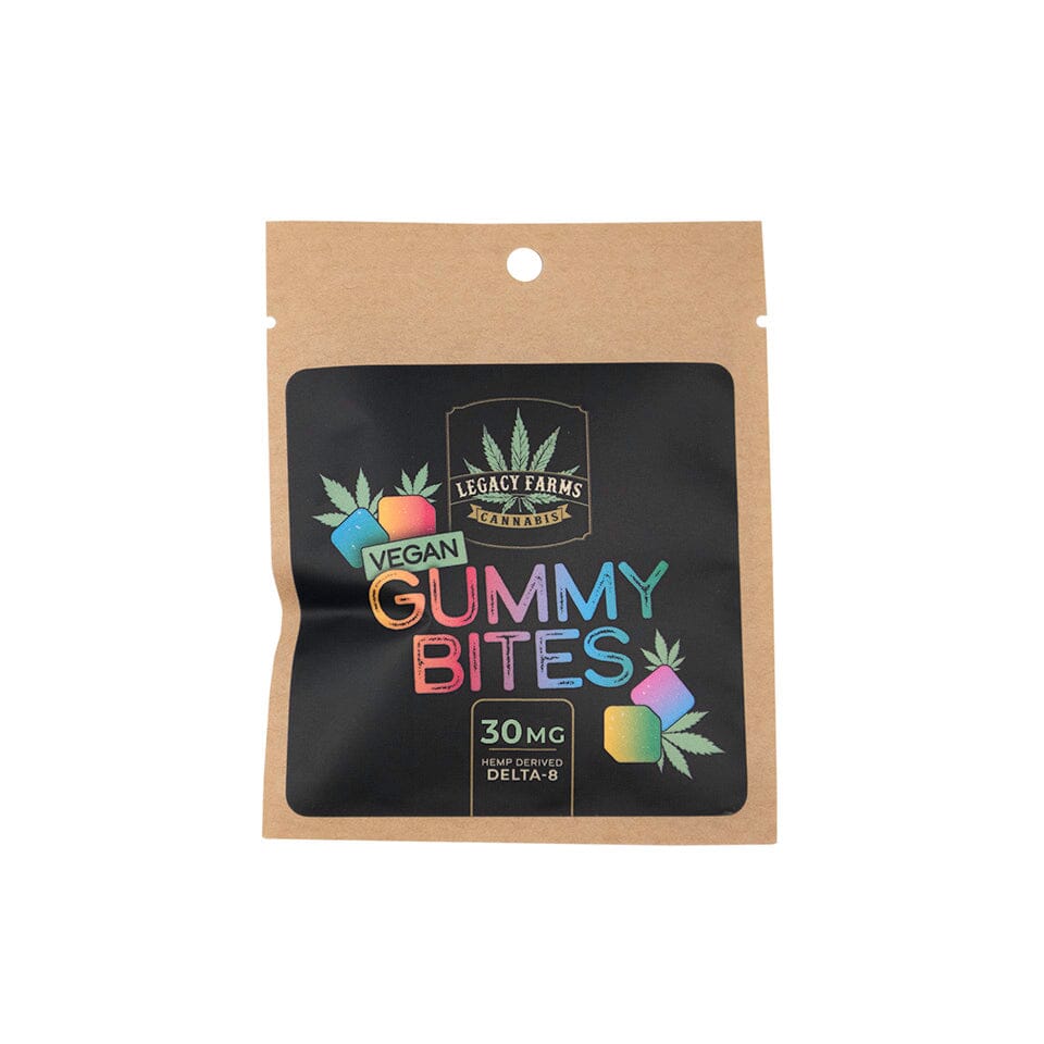 Delta 8 Vegan Gummy Bites 30 MG Edible Legacy Farm's Single