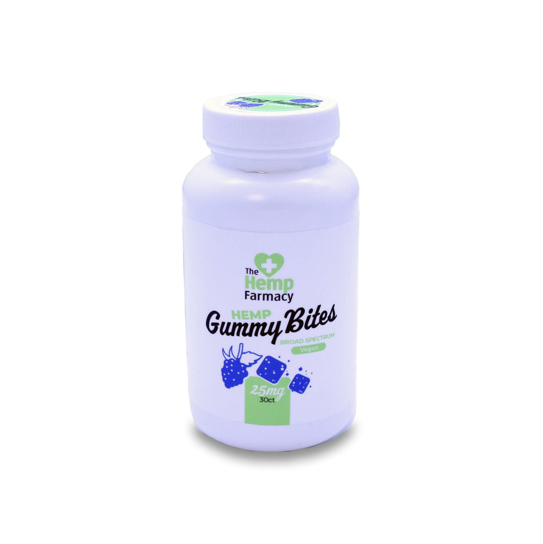 Hemp Farmacy 25mg BS Gummies, Vegan Edible Hemp Farmacy blue raspberry vegan