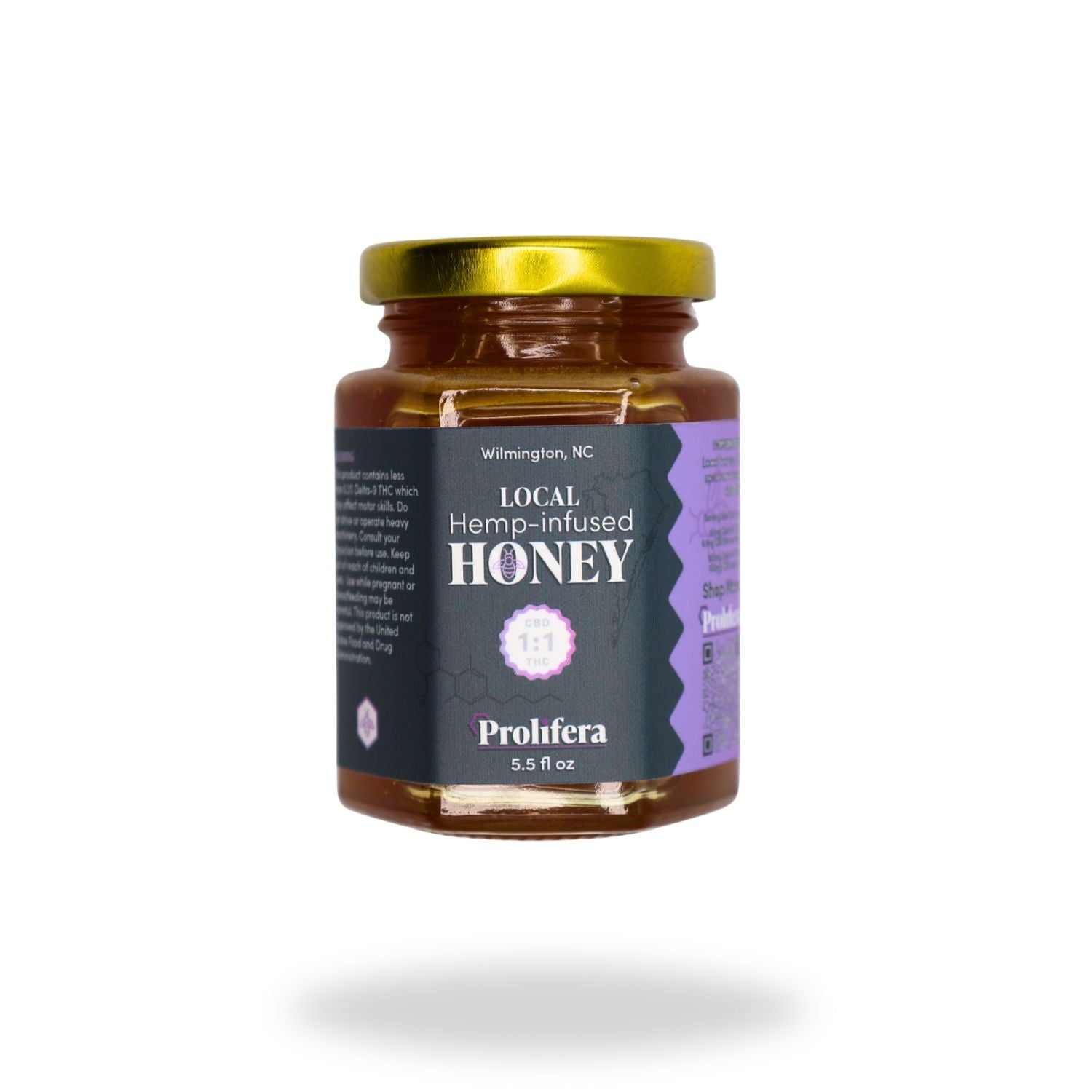 Hemp-infused Honey | 1:1 CBD, D9 THC Recipe Edible The Hemp Farmacy 5.5 FL Jar