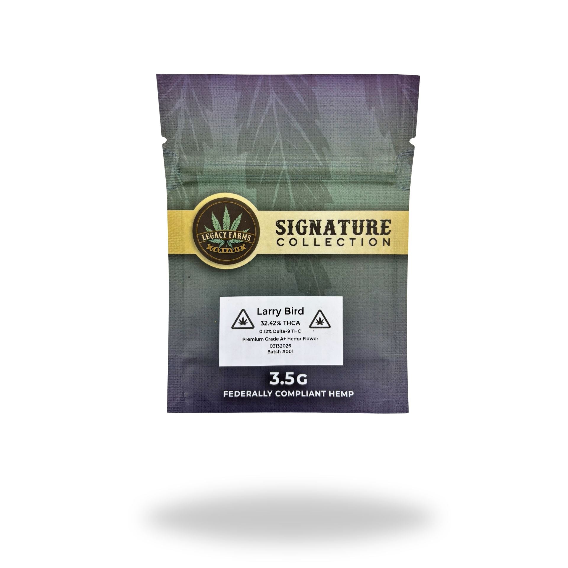 Larry Bird Legacy Farms Grade A THCa Flower (DO NOT PUBLISH) The Hemp Farmacy Eighth