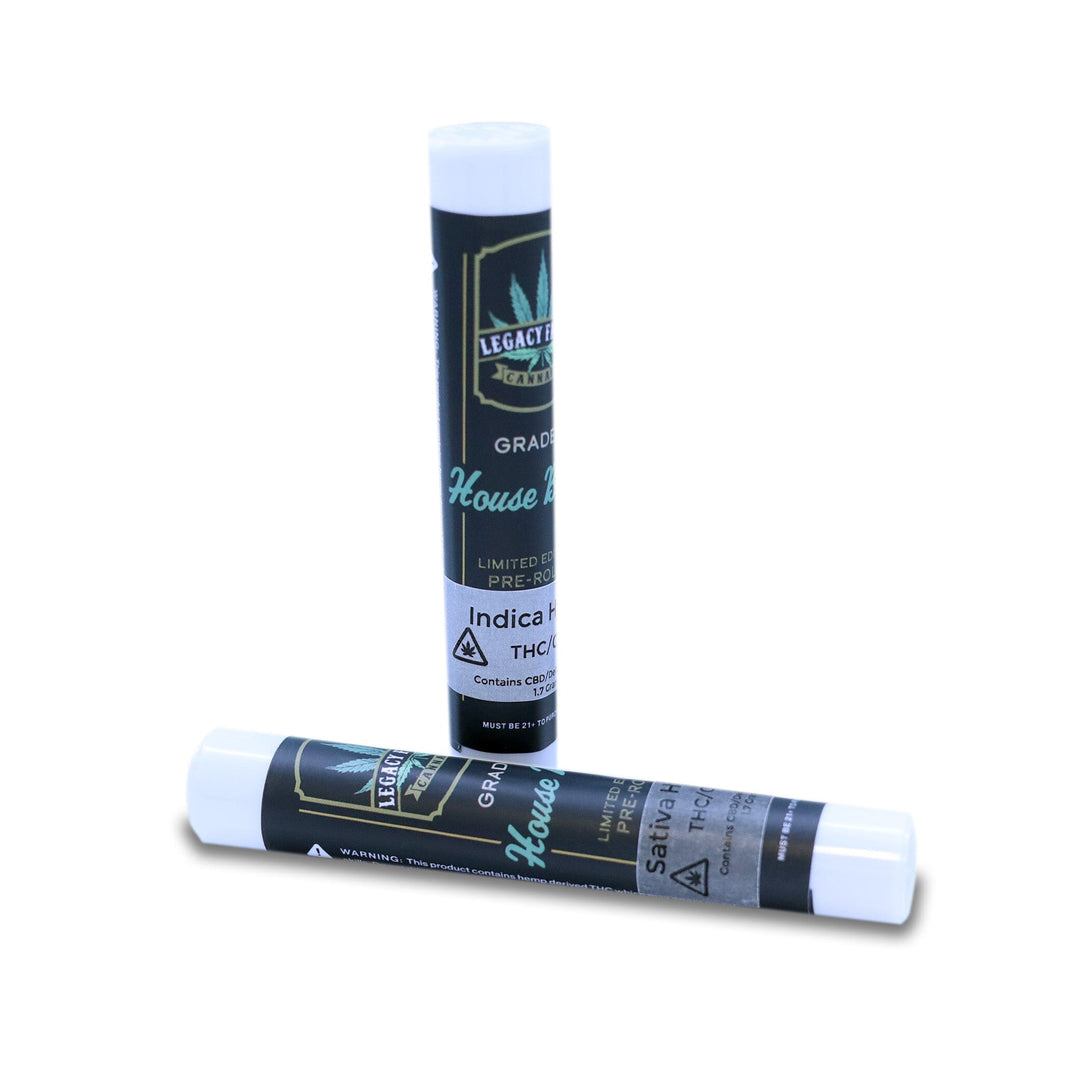 Legacy Farms CBD Delta 8 THCa House Blend Pre Roll Smokeable Legacy Farms CBD light relax calm