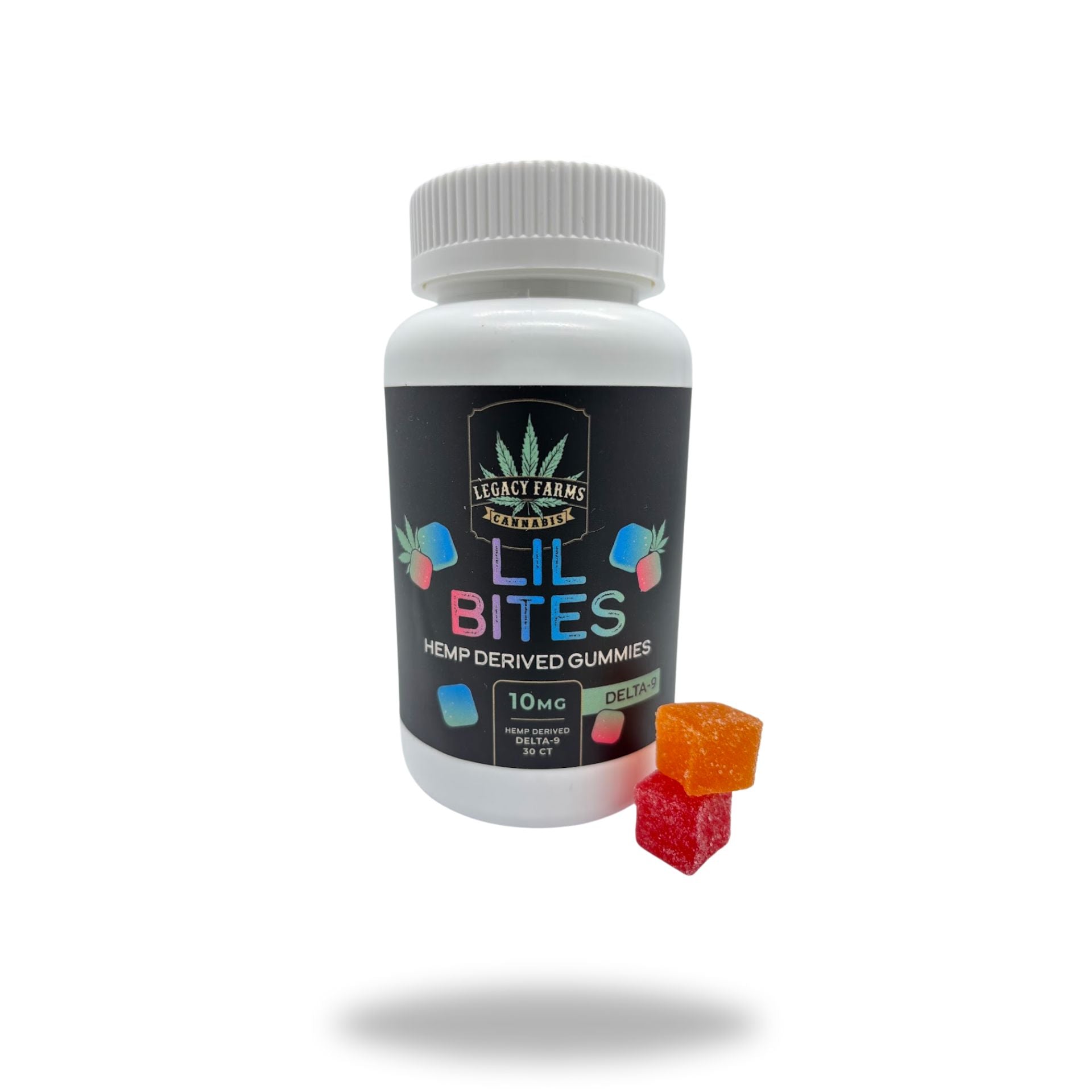 Legacy Farms D9 Lil Bites Gummies 10 MG Edible The Hemp Farmacy 30 Count