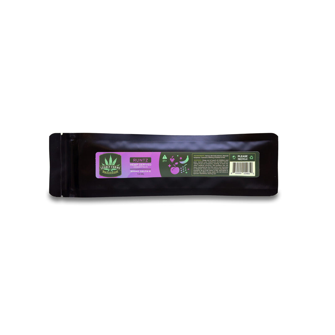 Legacy Farms Delta 8 Disposable Vape Vape/Dabs Legacy Farm's Runtz rechargable portable small device