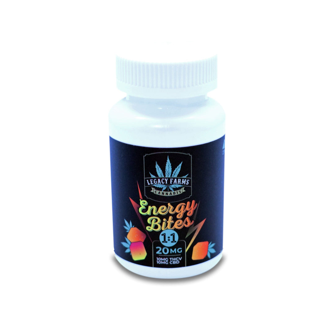 Legacy Farms THCV CBD 1 1 Energy Bites 20 Count 20 MG The Hemp Farmacy