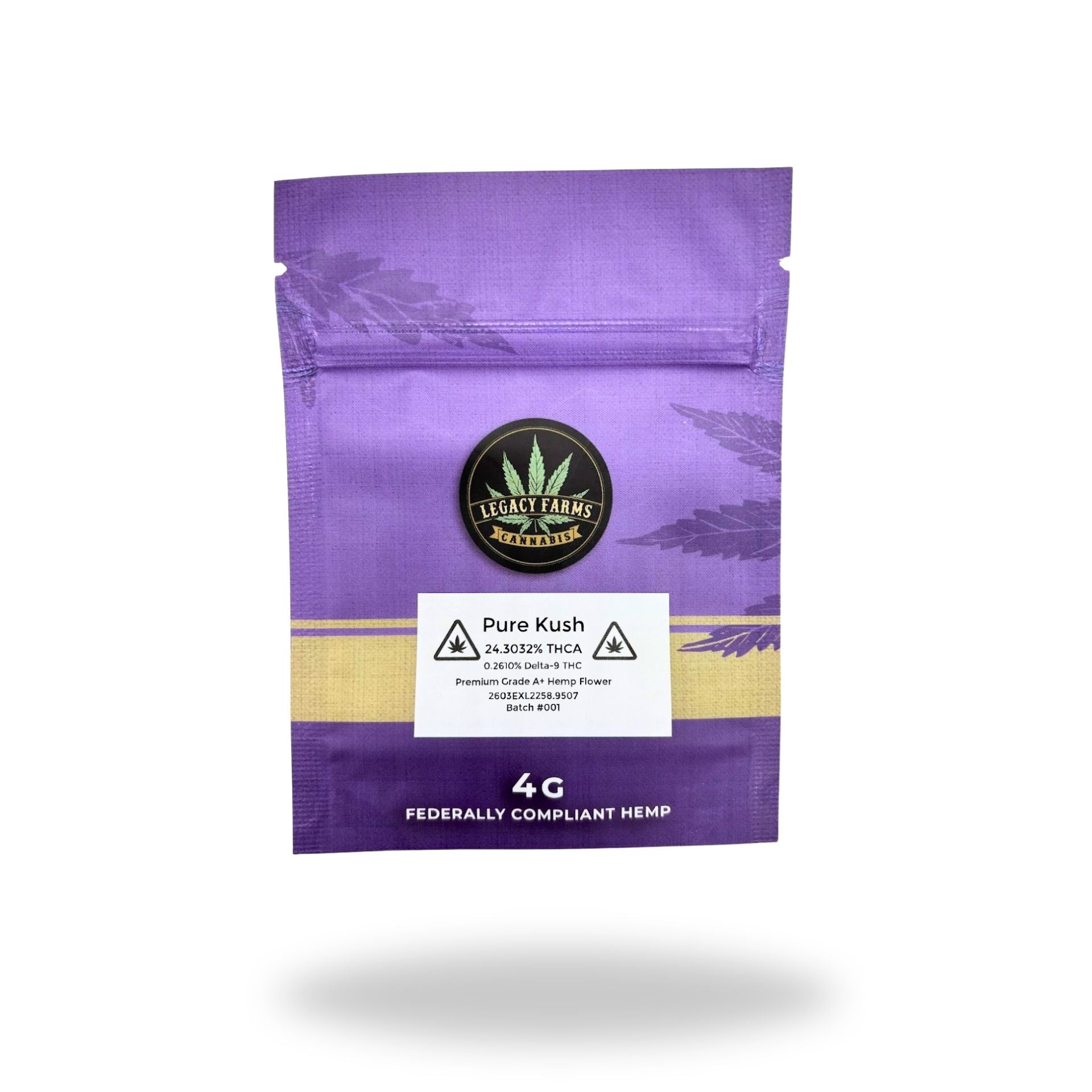 Pure Kush Legacy Farms Harvest Collection Flower The Hemp Farmacy 4 Grams