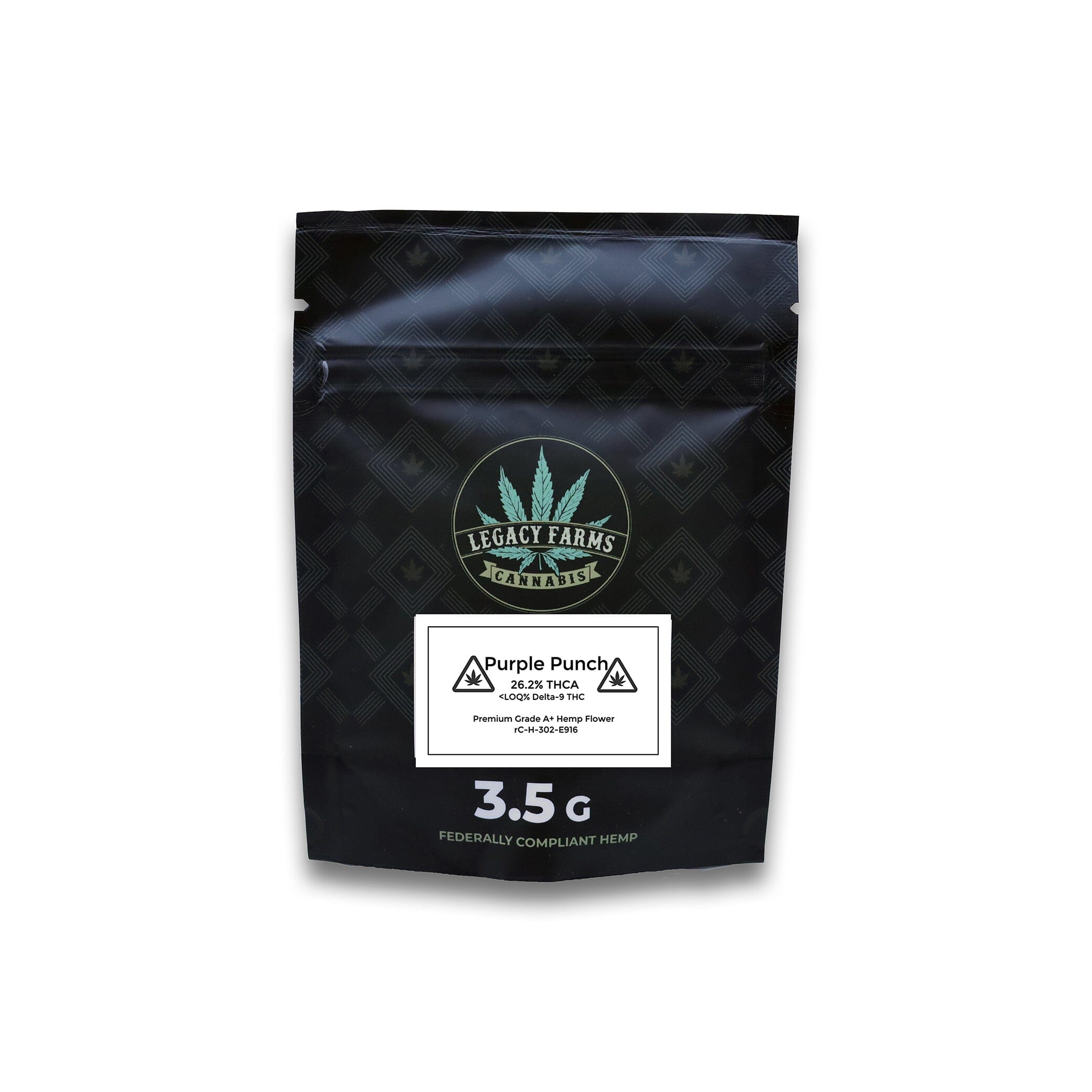 Purple Punch Legacy Farms Grade A THCa Flower Flower The Hemp Farmacy Eighth