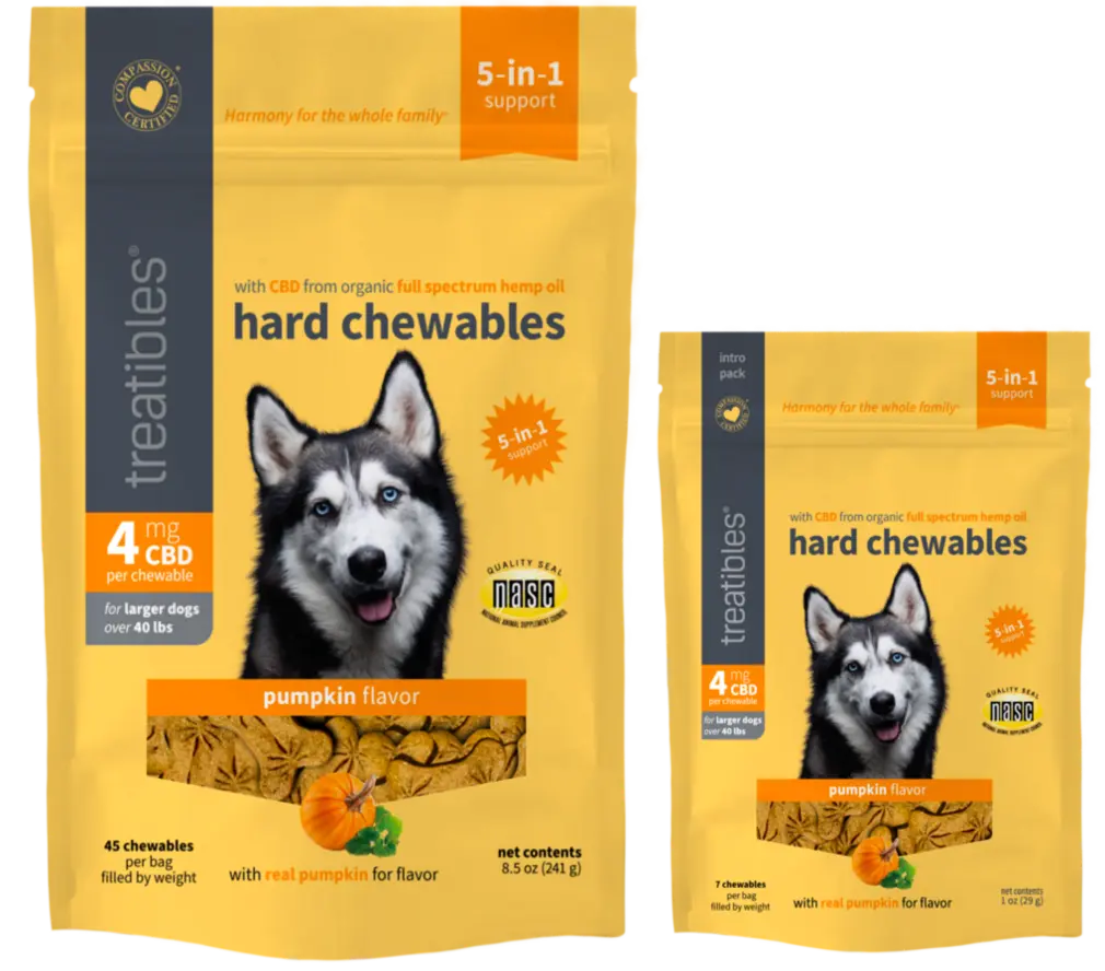 Treatibles CBD Pet Treats Pet Not specified Pumpkin Small