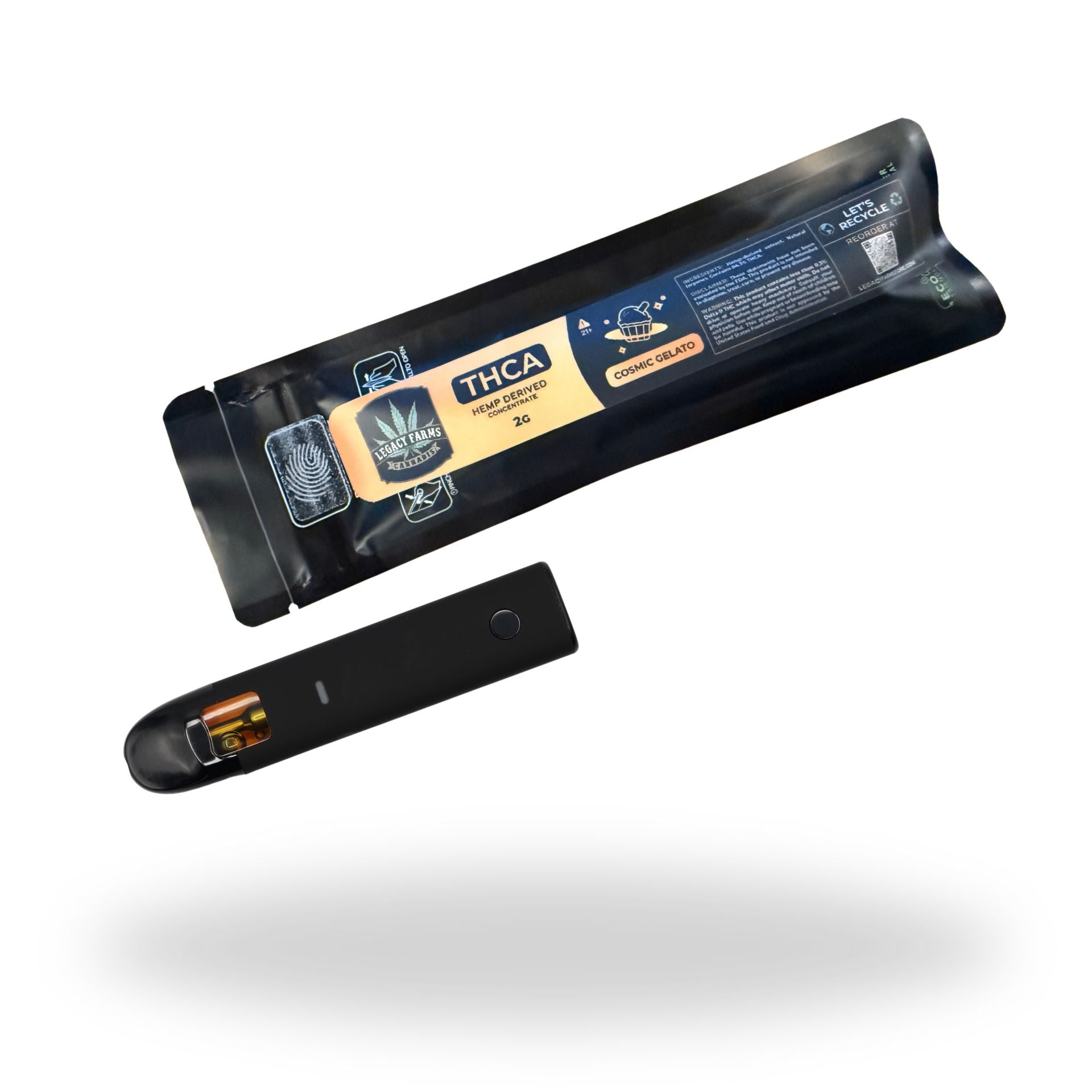 Cosmic Gelato Legacy Farms THCa Disposable Vape Smokeable The Hemp Farmacy 