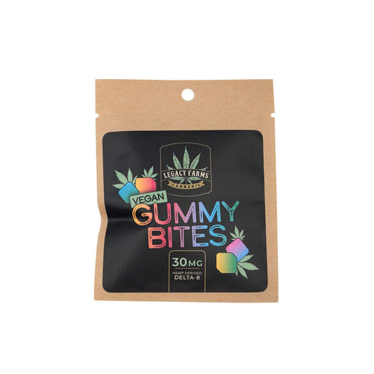 Delta 8 Vegan Gummy Bites 30 MG Edible Legacy Farm's Single 