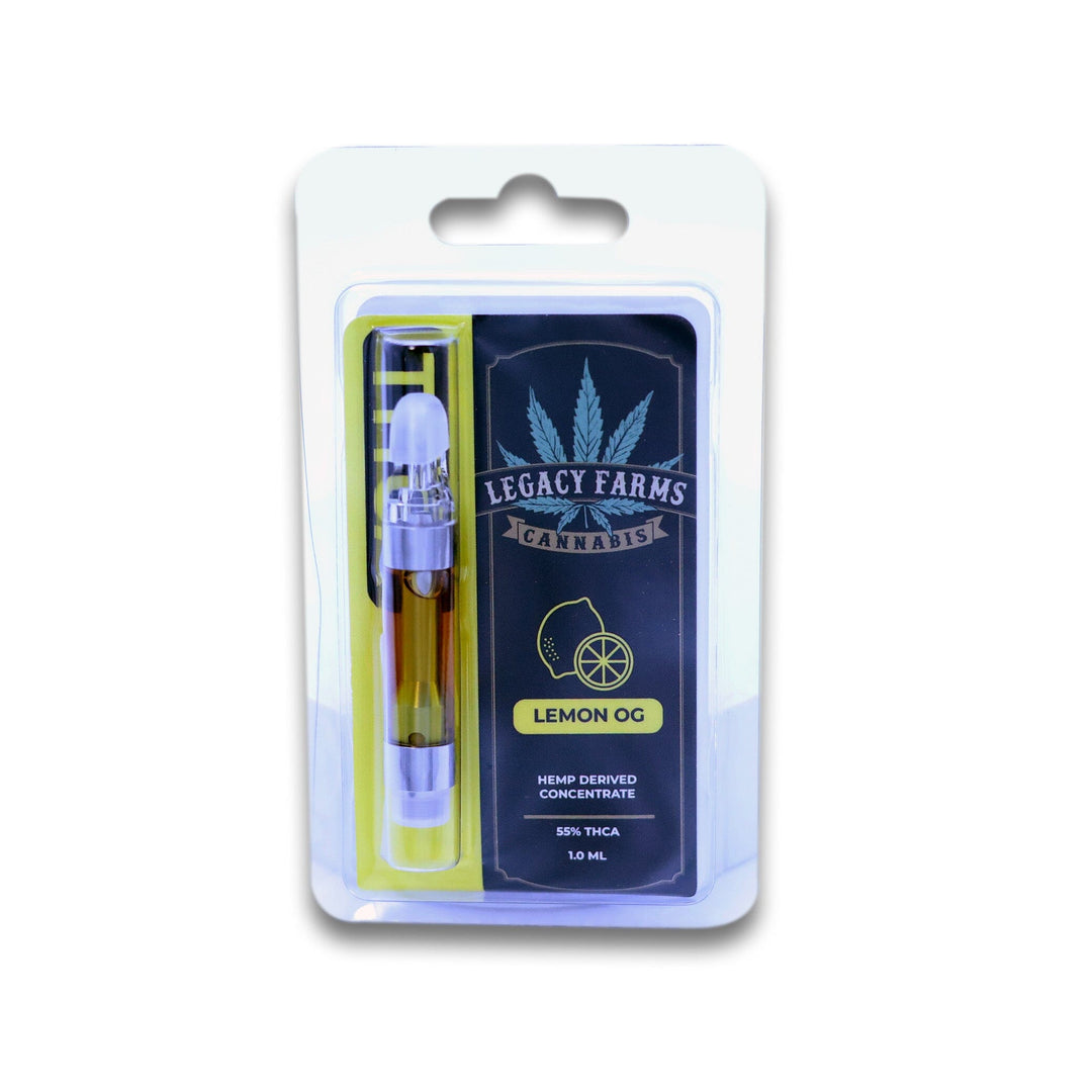 Lemon OG Legacy Farms THCa Vape Cartridge Smokeable The Hemp Farmacy 