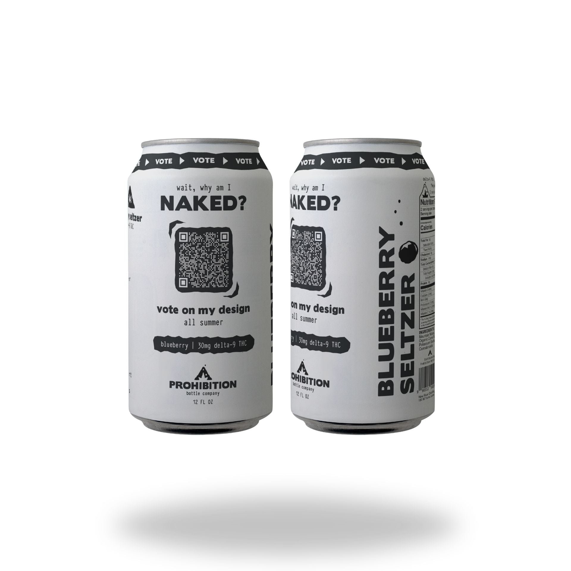 Prohibition Bottle Co. Blueberry Seltzer 30 MG Drink The Hemp Farmacy 