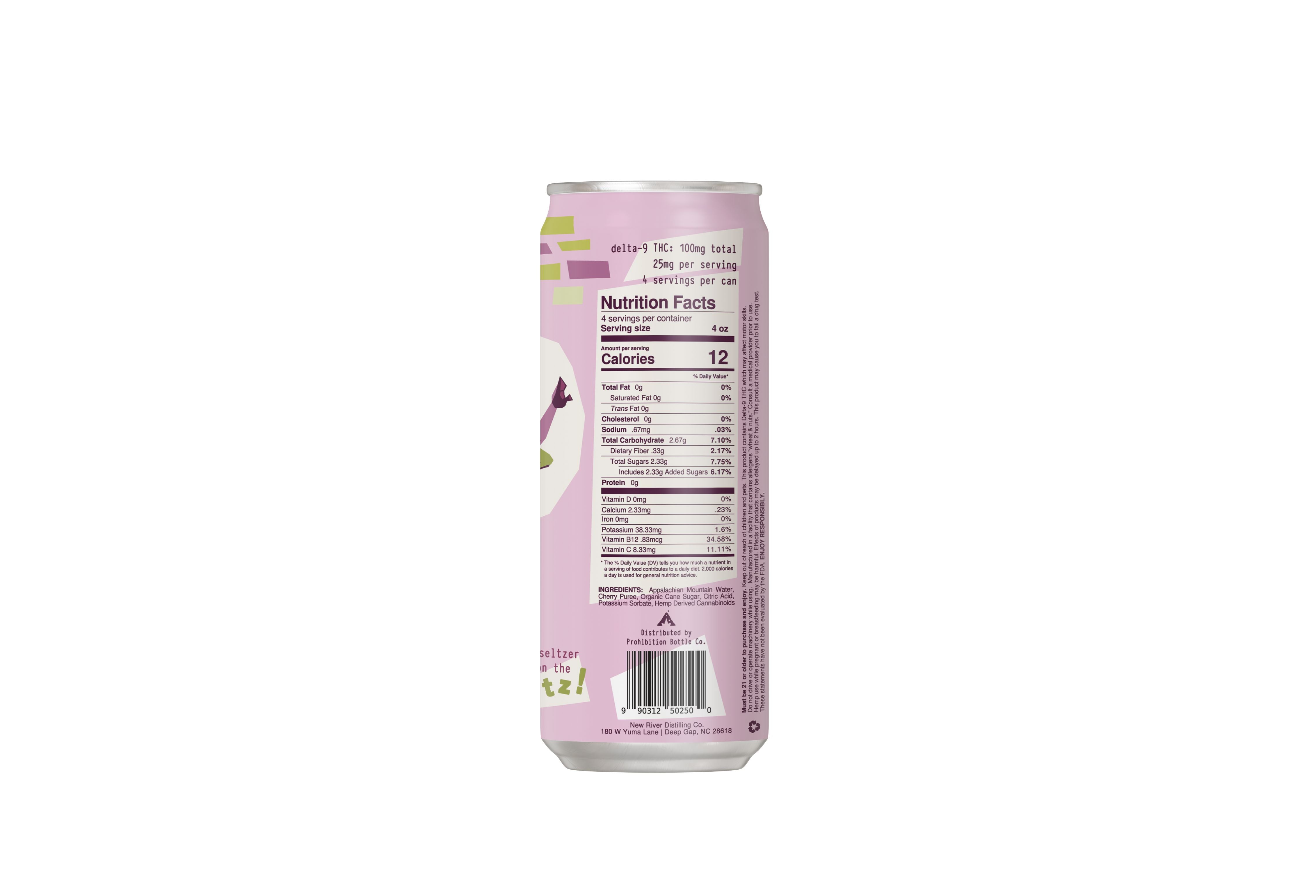 Prohibition Bottle Co Charleston Cherry Kicklime 100 Mg The Hemp Farmacy 