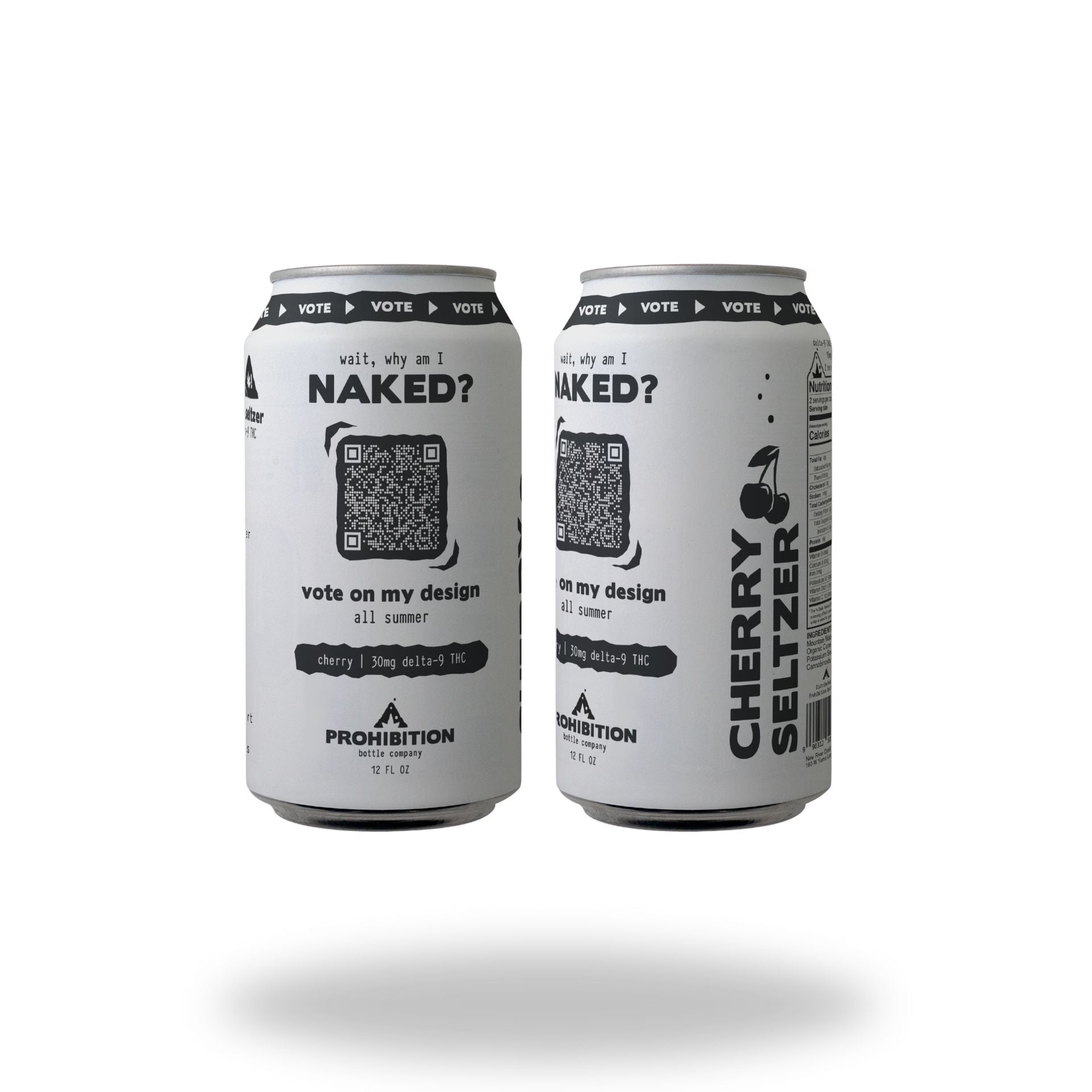 Prohibition Bottle Co. Cherry Seltzer 30 MG Drink The Hemp Farmacy 