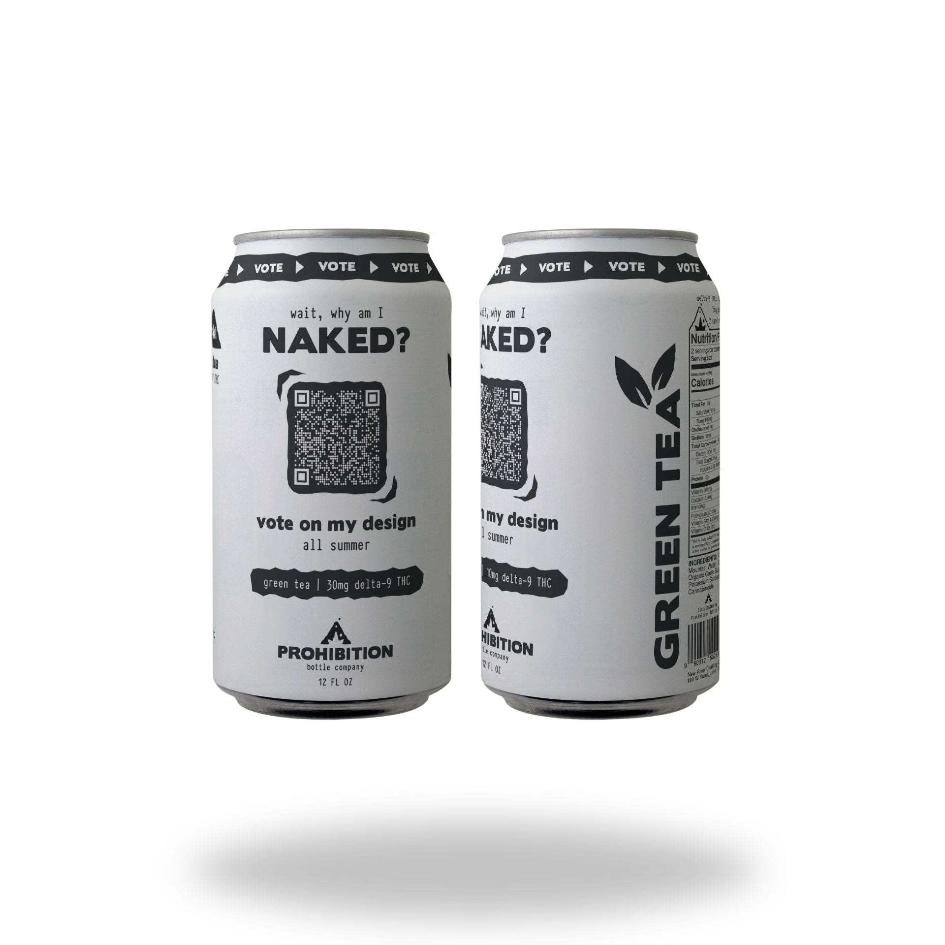 Prohibition Bottle Co. Green Tea 30 MG Drink The Hemp Farmacy 