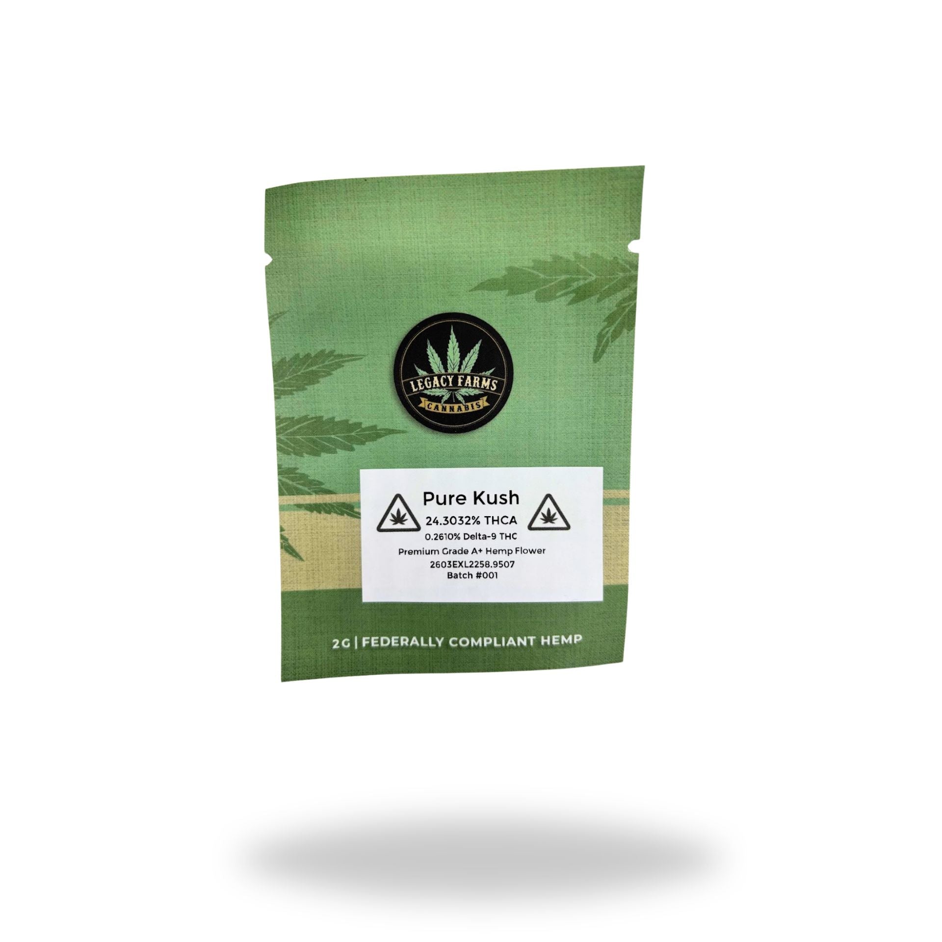 Pure Kush Legacy Farms Harvest Collection Flower The Hemp Farmacy 2 Grams 