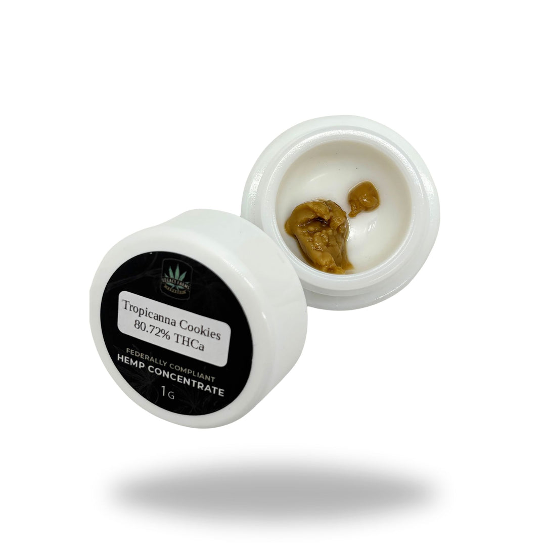 Tropicanna Cookies Legacy Farms THCA Concentrates Vape/Dabs The Hemp Farmacy 