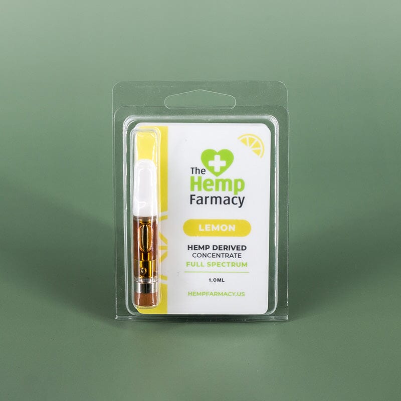 (21+) Full Spectrum CBD Vape Carts Vape/Dabs Hemp Farmacy Lemon 