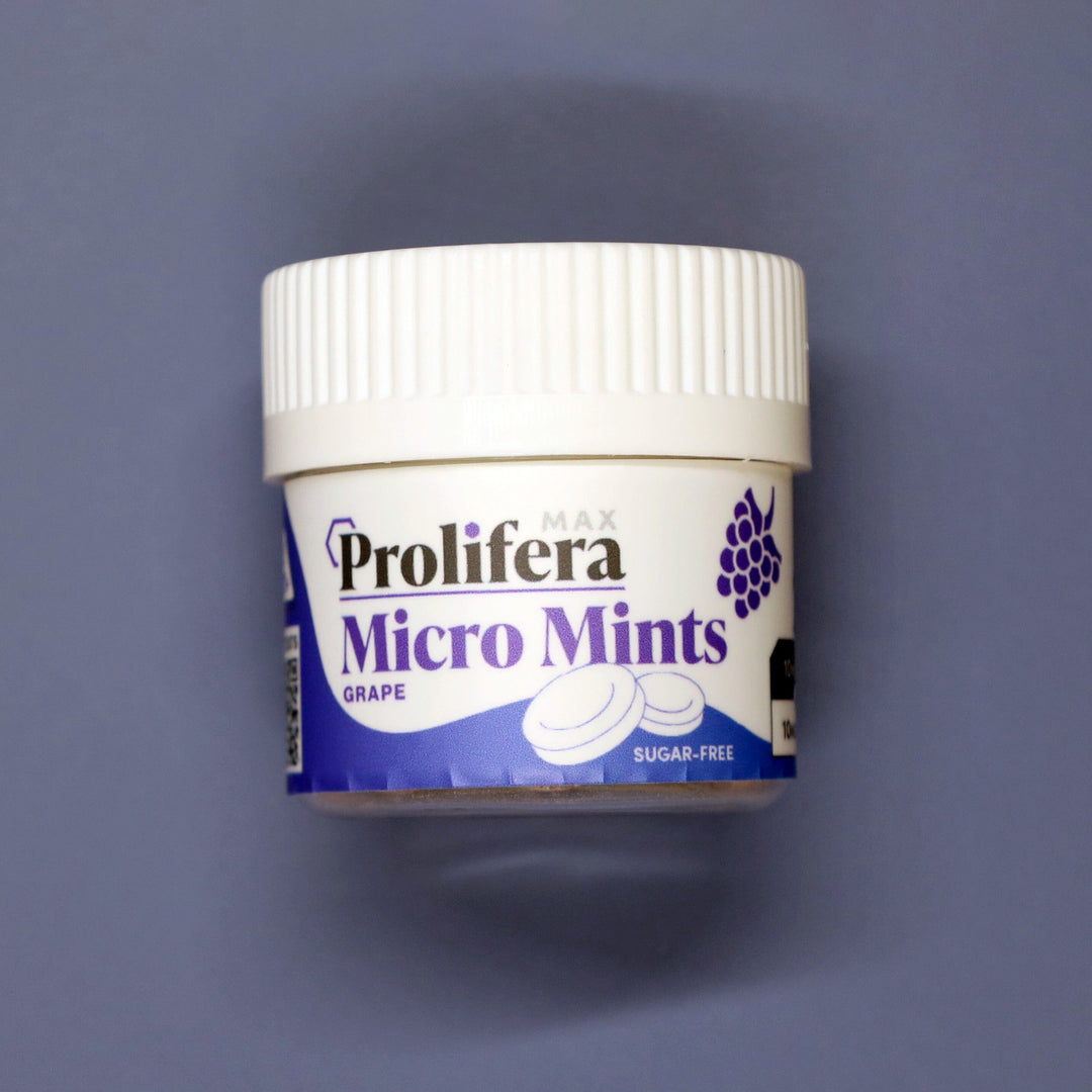 Prolifera | MAX | Micro Mints | THC + CBD, CBN Edible Prolifera Grape D8/CBN 