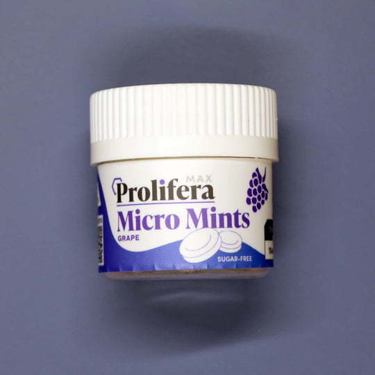 Prolifera | MAX | Micro Mints | THC + CBD, CBN Edible Prolifera Grape D8/CBN 